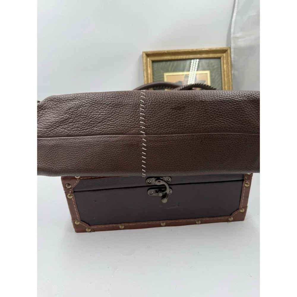 OMBU‎ BROWN SUEDE LEATHER SHOULDER HANDBAG